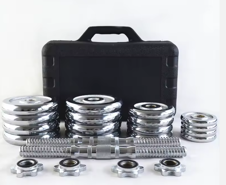10-30 KG Adjustable Dumbbell Set Weights Dumbbell Barbell Steel Dumbbells Weight training/ Adjustable Chrome Dumbells set for home/office/gym workout WITH A CASE
