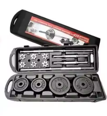 50kg/York Barbell and Dumbells Multifunctional Weight training/ Adjustable Chrome Dumbells set for home/office/gym workout Cast Iron Adjustable Dumbbell Set Universal Multifunctional Weights Connector