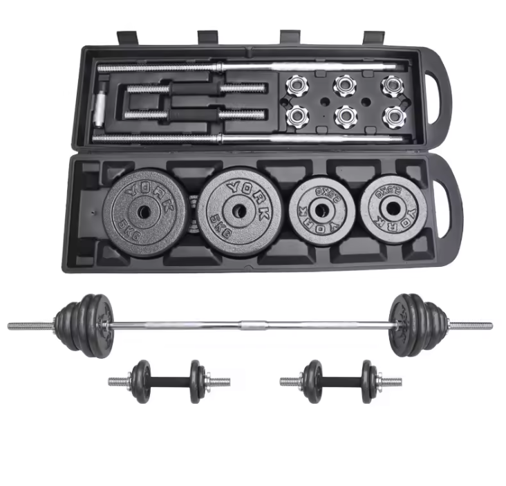 50kg/York Barbell and Dumbells Multifunctional Weight training/ Adjustable Chrome Dumbells set for home/office/gym workout Cast Iron Adjustable Dumbbell Set Universal Multifunctional Weights Connector