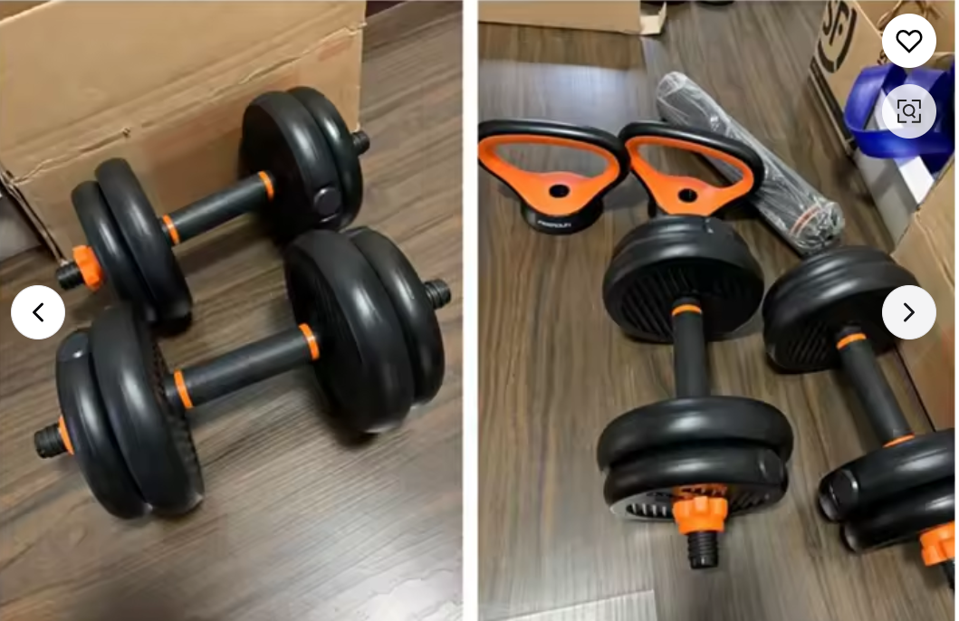 6-in-1 Adjustable Kettlebell Set | Home Gym Weights | Multiple Weight Settings | Full Body Workout