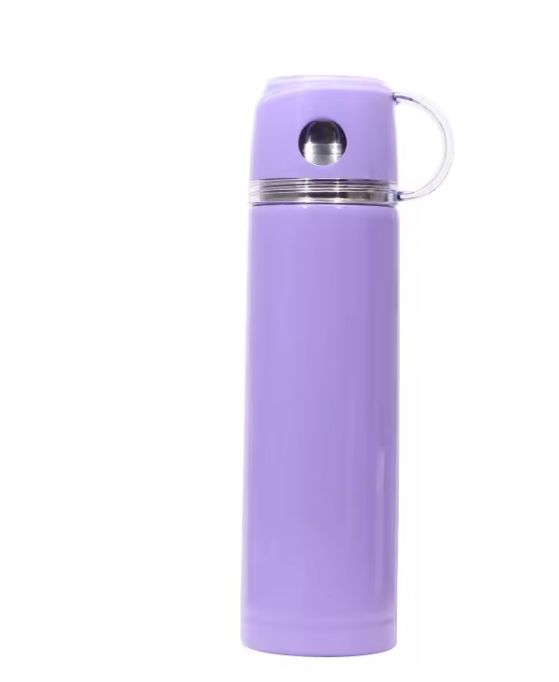 Jamesport 500ml unbreakable flask Double Wall Stainless Steel Sports Water Bottle BPA-Free Reusable Vacuum Flask Lid 12-24 Hours Thermal Insulation Bullet