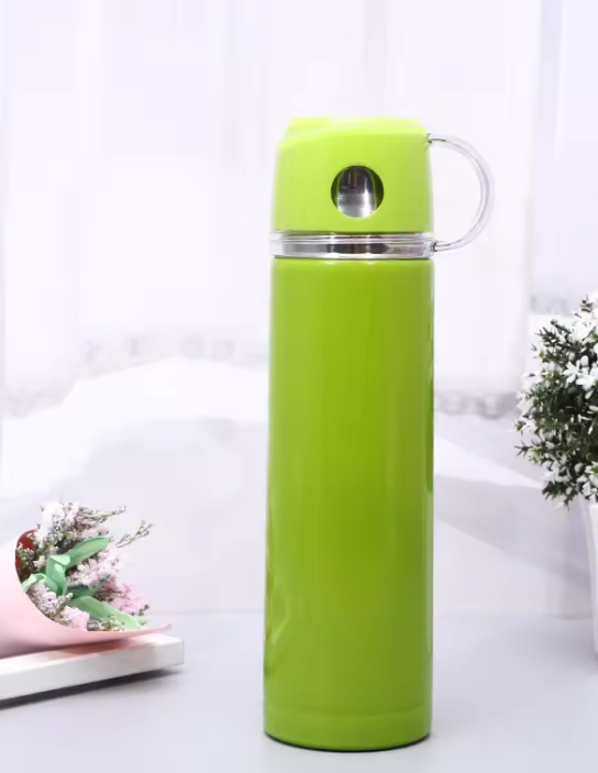 Jamesport 500ml unbreakable flask Double Wall Stainless Steel Sports Water Bottle BPA-Free Reusable Vacuum Flask Lid 12-24 Hours Thermal Insulation Bullet