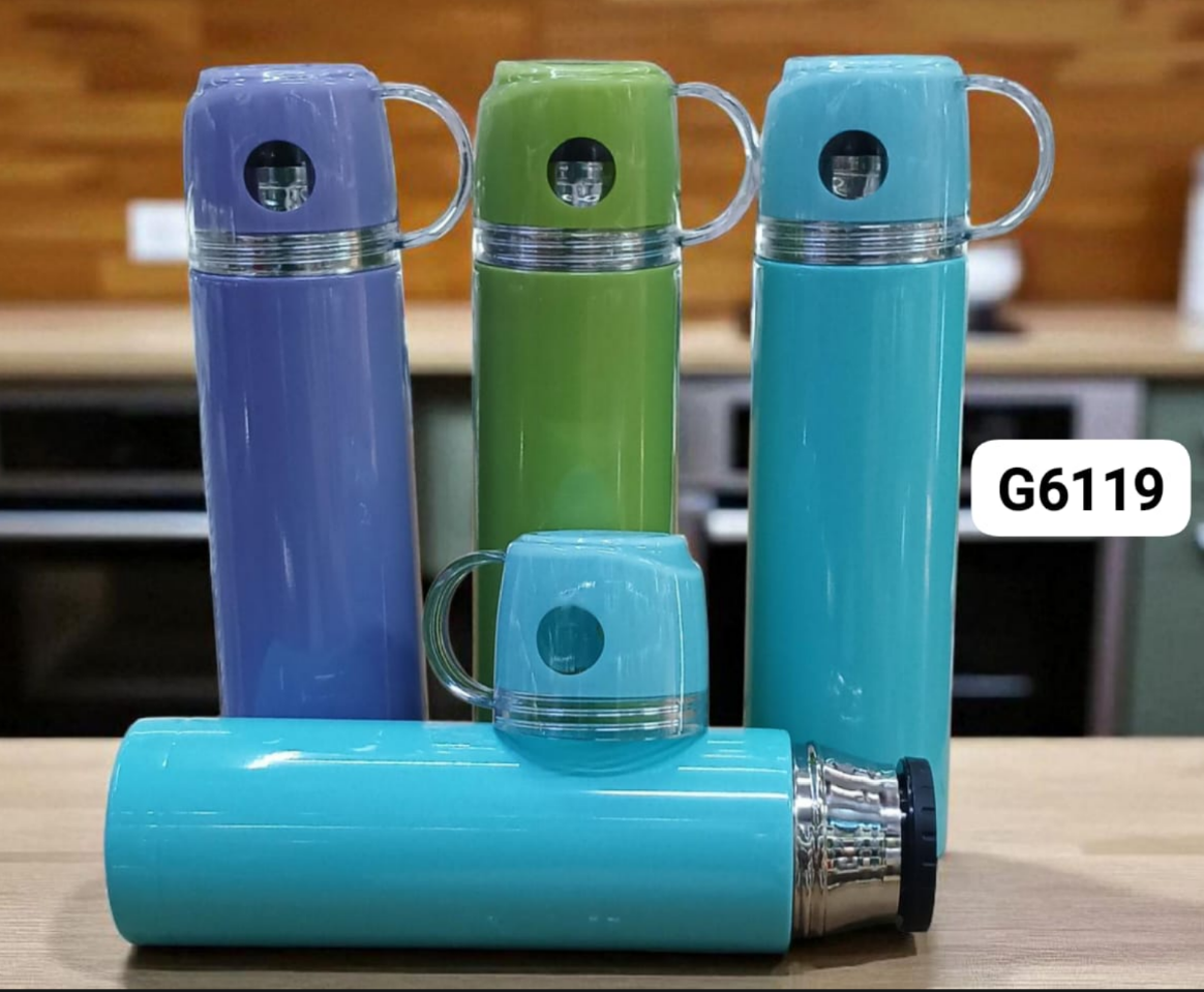 Jamesport 500ml unbreakable flask Double Wall Stainless Steel Sports Water Bottle BPA-Free Reusable Vacuum Flask Lid 12-24 Hours Thermal Insulation Bullet