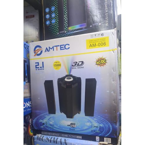 AMTEC AM-006 X-BASS 2.1CH MULTIMEDIA SUBWOOFER (BLUETOOTH • USB/SD • FM • REMOTE)15000W (1YR WRTY)
NOW AVAILABLE AT AN AFFORDABLE PRICE DELIVEREDRIGHT WHERE YOU ARE!!!!!