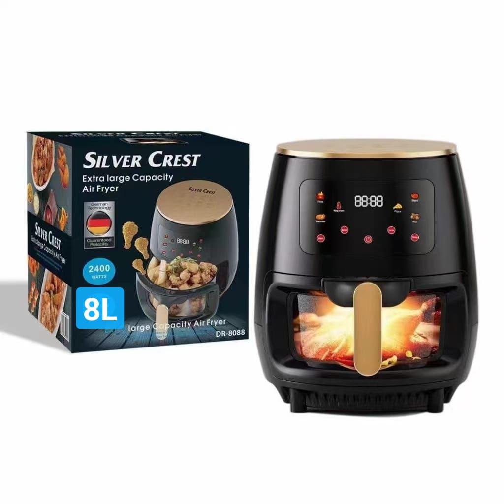 Silver Crest Air Fryer Glass Oven 8 Ltrs....Touch Tuner/Digital Tuner 3 pin British Plug Available in Black...Promotional Price!!!!!!
Order yours now.
