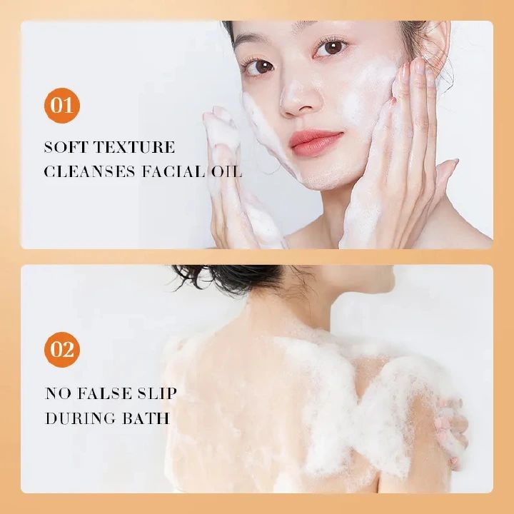 SADOER Turmeric Face Soap, Like Vitamin C, Anti Acne Soap, Skin Moisturizing, Deep Cleansing, Acne Removal, Skin Repair Face & Body Tumeric Soap - 100g