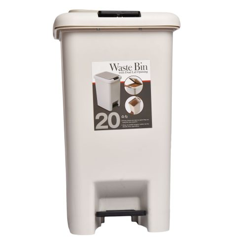 Bon Appetite Push and Pedal Cream white Dustbin