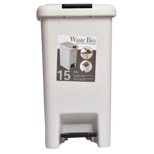 Bon Appetite Push and Pedal Cream white Dustbin