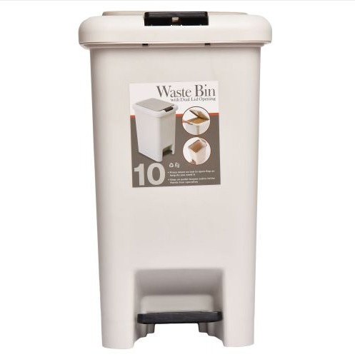 Bon Appetite Push and Pedal Cream white Dustbin