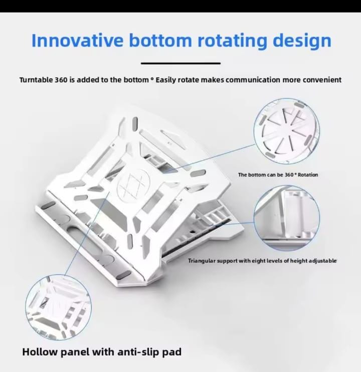 Adjustable Notebook Stand Gaming Laptop Riser Holder – Ergonomic Desktop Mount for Home Office & Gaming Use