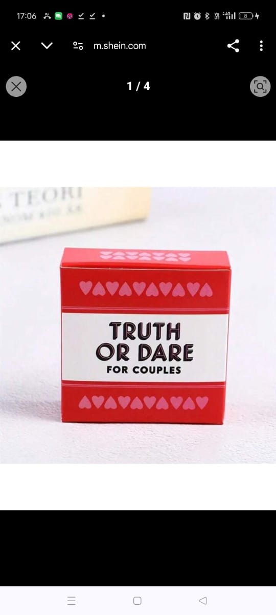 Truth Or Dares For Couples, Truth Or Dares Party Game, Adults Portable Naughty Fun Game For Challenge, Red (Red)