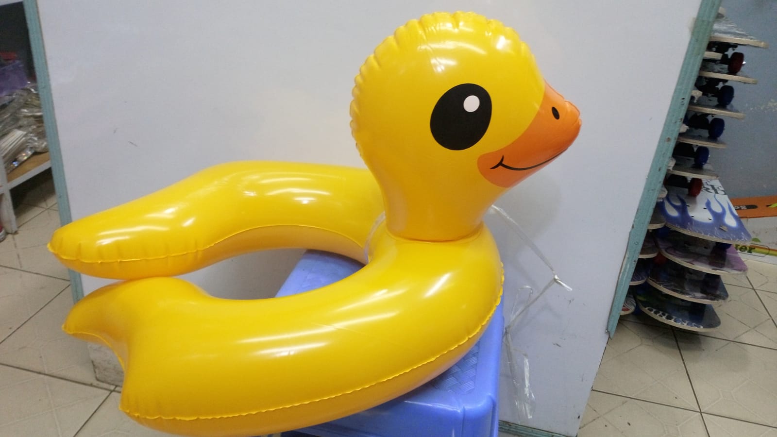 Quacker Duck Kids n baby floater / Duck Baby Swimming Float – Inflatable Toddler Pool Ring with Seat & Safety Handles (Yellow)