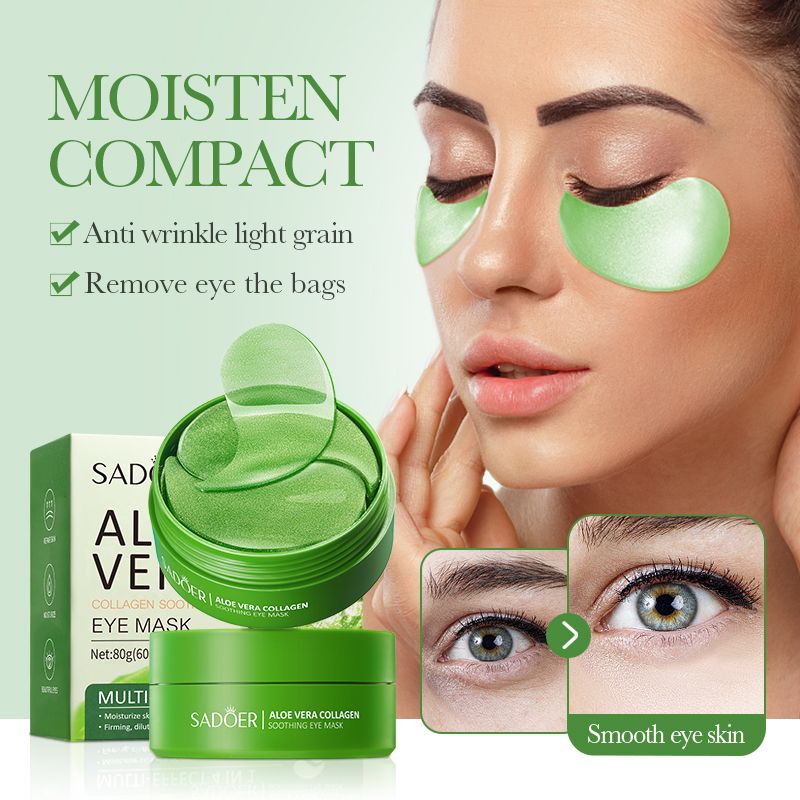 Aloe Collagen Eye Mask for Moisturizing and Hydrating the Eye Area to Soothe Dryness around the Eyes
