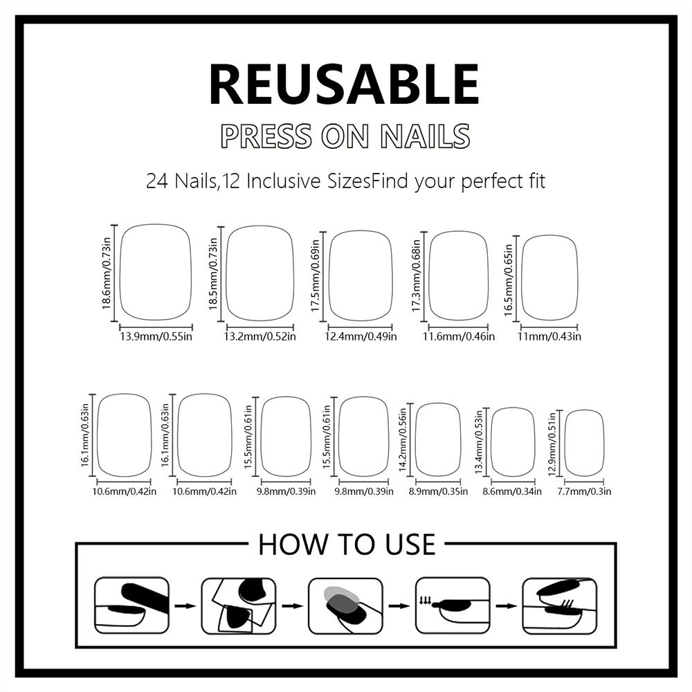 New product - wearable armor. Simple matte white short fake nail pieces. Wearable nail art stickers. Finished nail sheet stickers. 24 pieces of nail art.