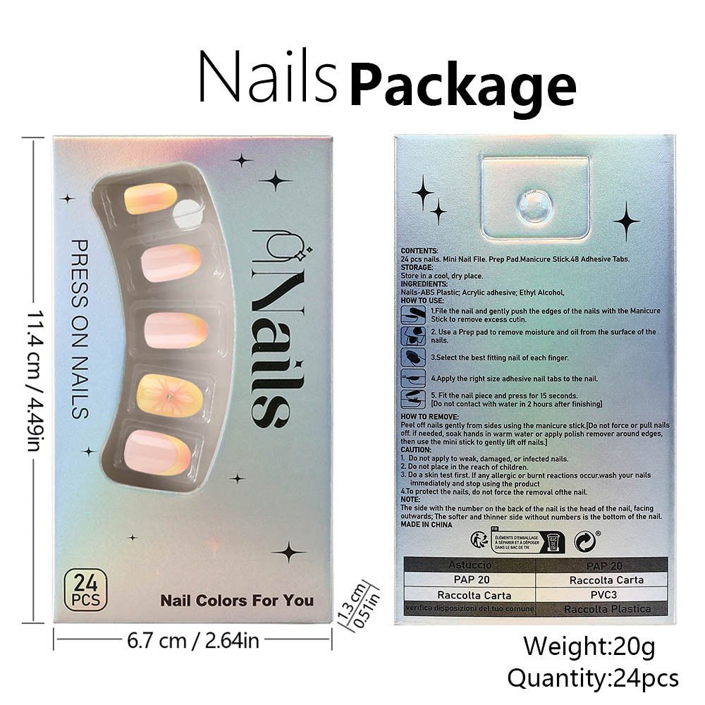 Short style glossy oval three-dimensional gel nail art 2025 new style flower-shaped waterdrop wearable nail