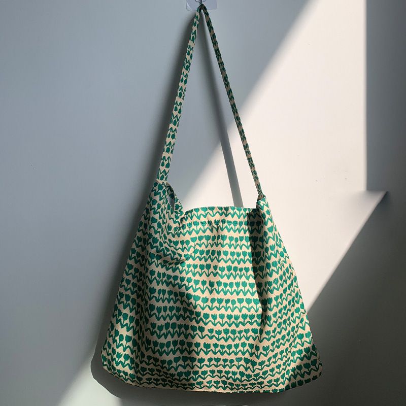 55 styles of canvas bags, leopard print floral fabric bags, daisy spring and summer student bags, blooming single-shoulder bags, teenage girls' bags