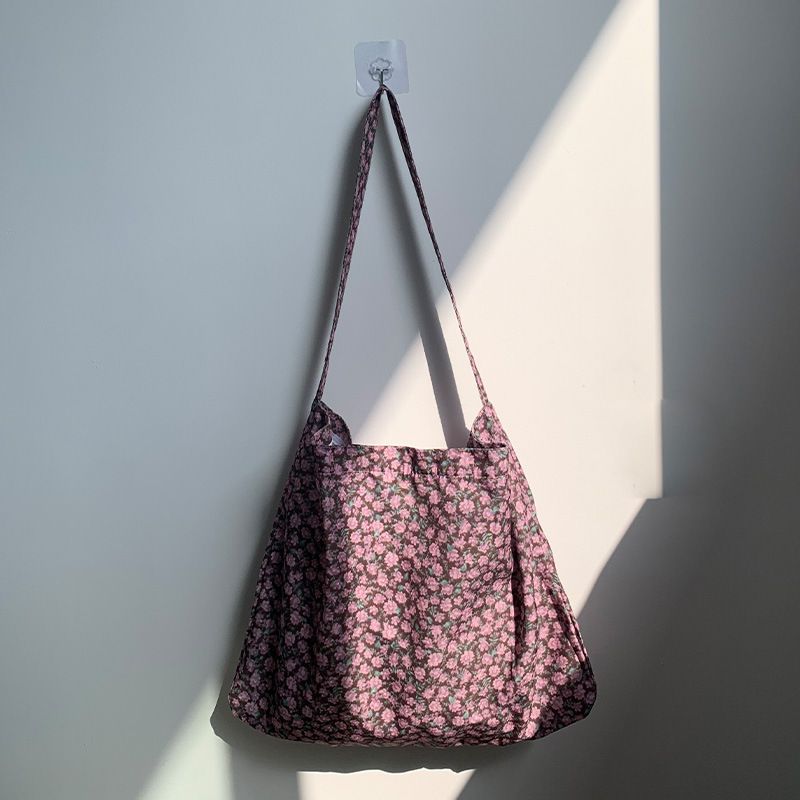 55 styles of canvas bags, leopard print floral fabric bags, daisy spring and summer student bags, blooming single-shoulder bags, teenage girls' bags