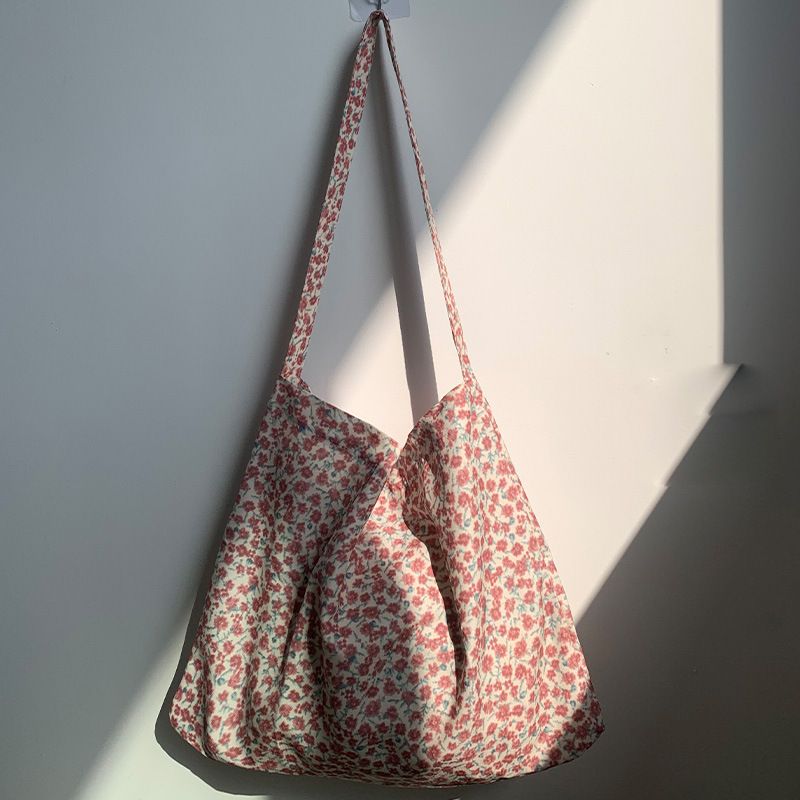 55 styles of canvas bags, leopard print floral fabric bags, daisy spring and summer student bags, blooming single-shoulder bags, teenage girls' bags