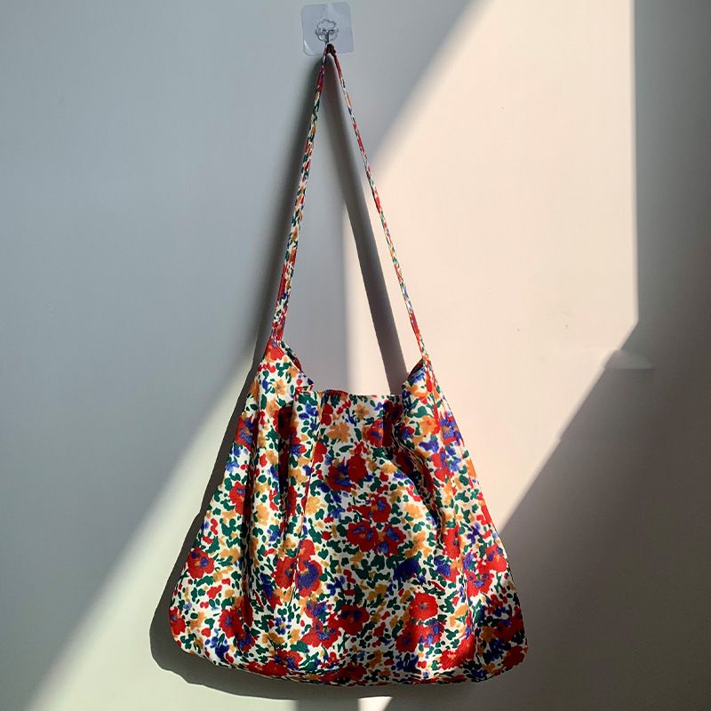 55 styles of canvas bags, leopard print floral fabric bags, daisy spring and summer student bags, blooming single-shoulder bags, teenage girls' bags