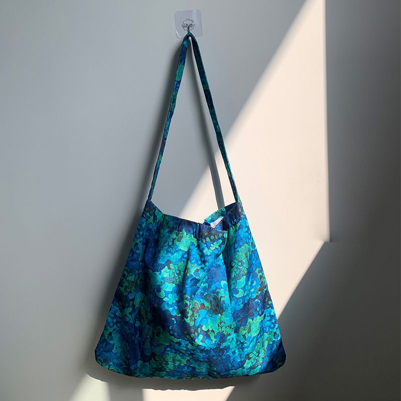 55 styles of canvas bags, leopard print floral fabric bags, daisy spring and summer student bags, blooming single-shoulder bags, teenage girls' bags