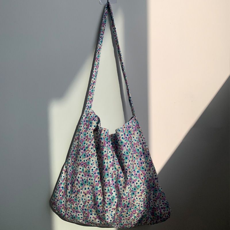 55 styles of canvas bags, leopard print floral fabric bags, daisy spring and summer student bags, blooming single-shoulder bags, teenage girls' bags
