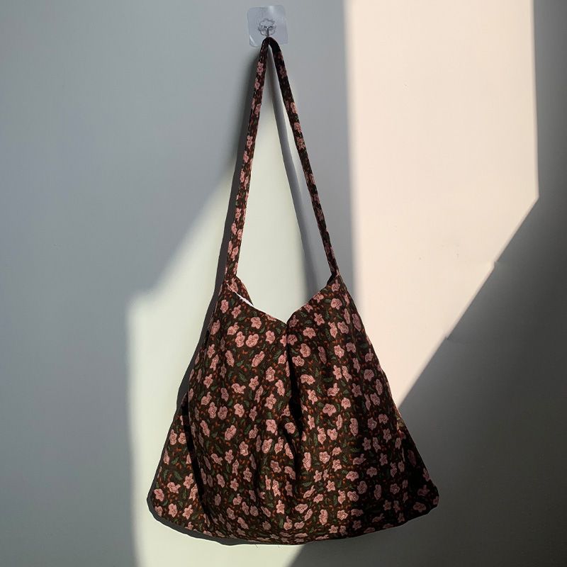 55 styles of canvas bags, leopard print floral fabric bags, daisy spring and summer student bags, blooming single-shoulder bags, teenage girls' bags