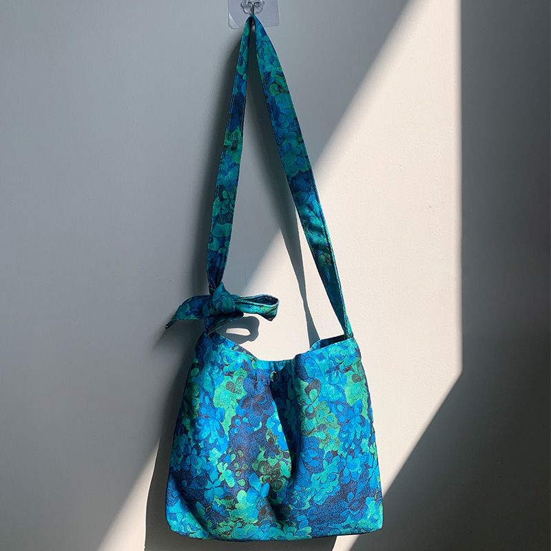 55 styles of canvas bags, leopard print floral fabric bags, daisy spring and summer student bags, blooming single-shoulder bags, teenage girls' bags