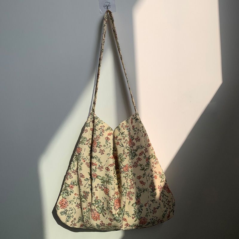 55 styles of canvas bags, leopard print floral fabric bags, daisy spring and summer student bags, blooming single-shoulder bags, teenage girls' bags