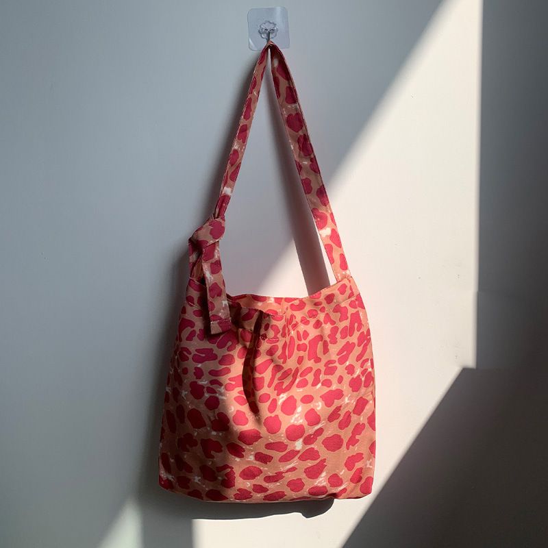 55 styles of canvas bags, leopard print floral fabric bags, daisy spring and summer student bags, blooming single-shoulder bags, teenage girls' bags