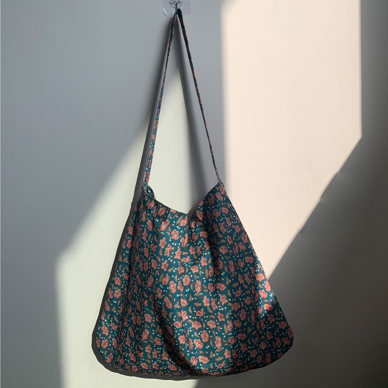55 styles of canvas bags, leopard print floral fabric bags, daisy spring and summer student bags, blooming single-shoulder bags, teenage girls' bags