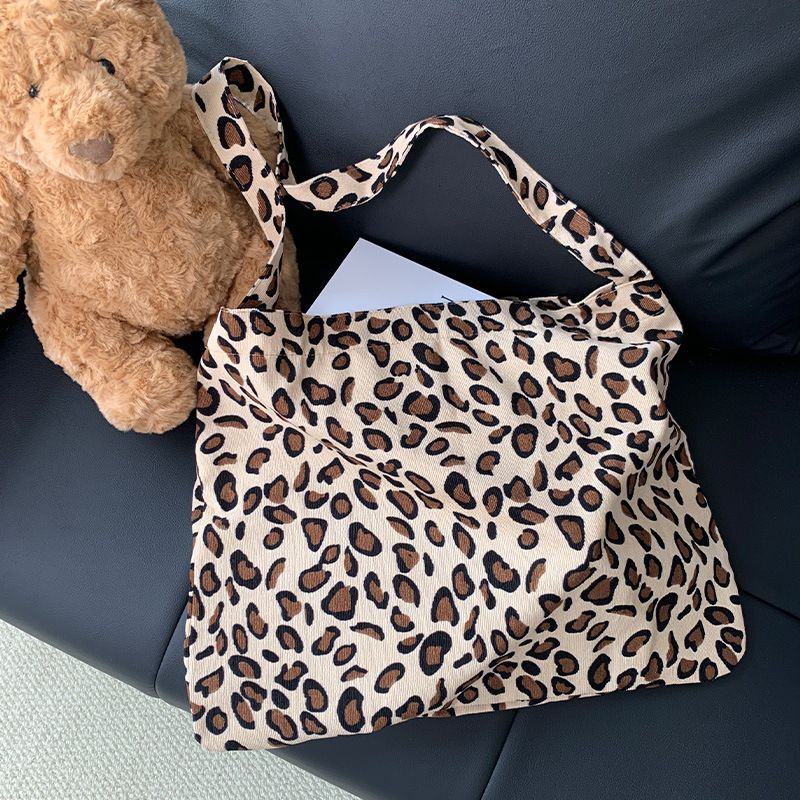 55 styles of canvas bags, leopard print floral fabric bags, daisy spring and summer student bags, blooming single-shoulder bags, teenage girls' bags