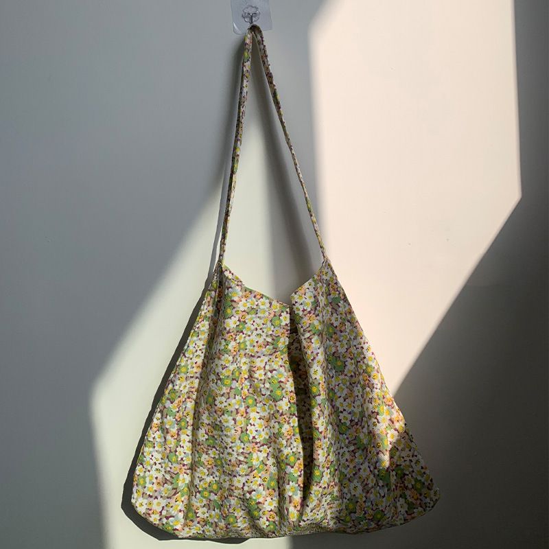 55 styles of canvas bags, leopard print floral fabric bags, daisy spring and summer student bags, blooming single-shoulder bags, teenage girls' bags