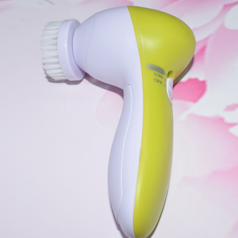 Electric five-in-one facial cleansing device - facial brush, multi-functional rotating beauty instrument, pore cleaner, facial machine