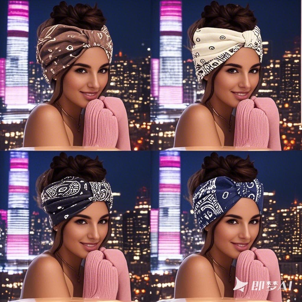 European and American cashew hat headbands and hair accessories - Bohemian elastic cross-shaped sports headbands and hair ties