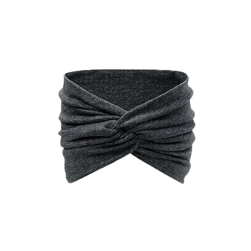 New European and American style women's 18CM wide hair band, yoga elastic hair band, running hair band, sports sweat-absorbing headband