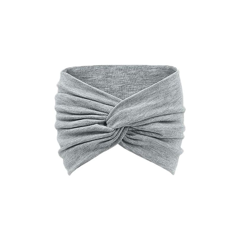 New European and American style women's 18CM wide hair band, yoga elastic hair band, running hair band, sports sweat-absorbing headband