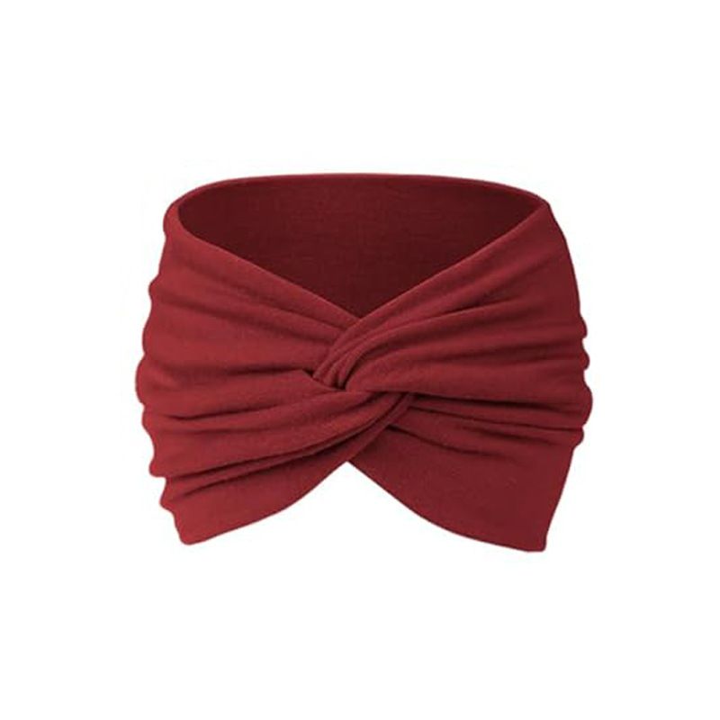 New European and American style women's 18CM wide hair band, yoga elastic hair band, running hair band, sports sweat-absorbing headband