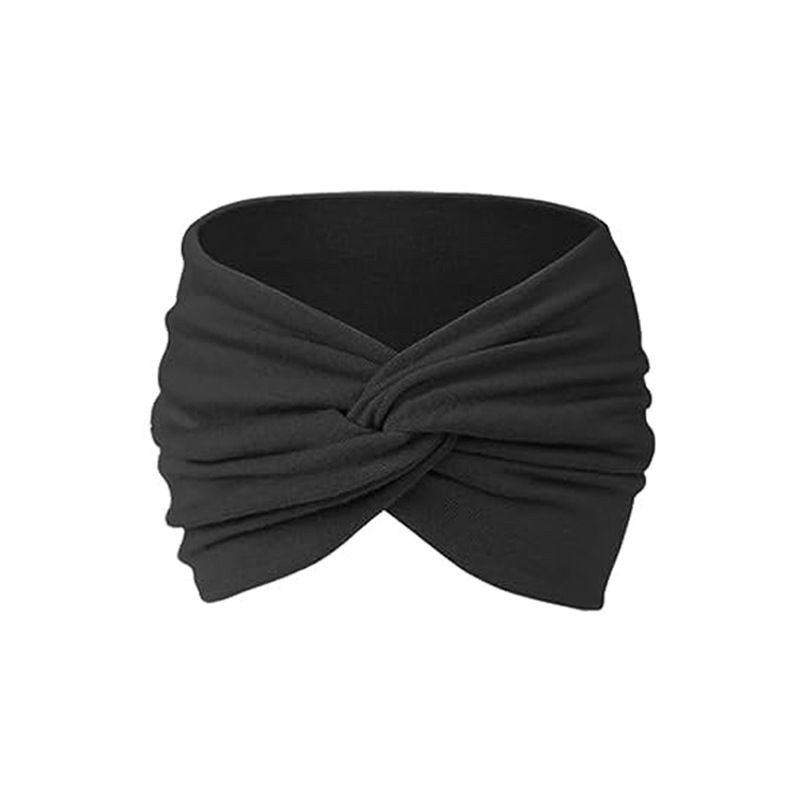 New European and American style women's 18CM wide hair band, yoga elastic hair band, running hair band, sports sweat-absorbing headband