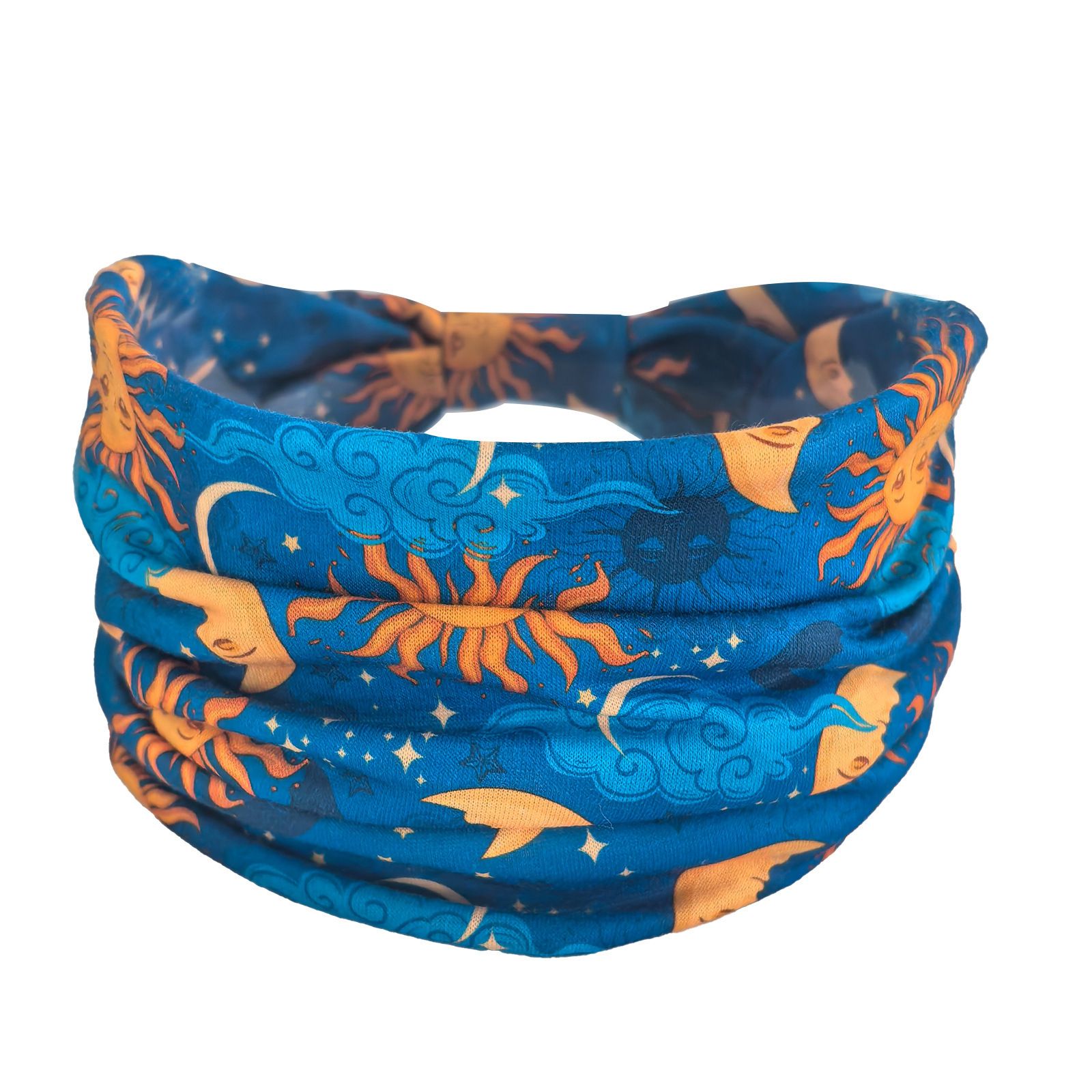Fashionable hair accessory, wide-brimmed Bohemian yoga fabric headband, sweat-absorbing and sweat-proof, elastic cotton.