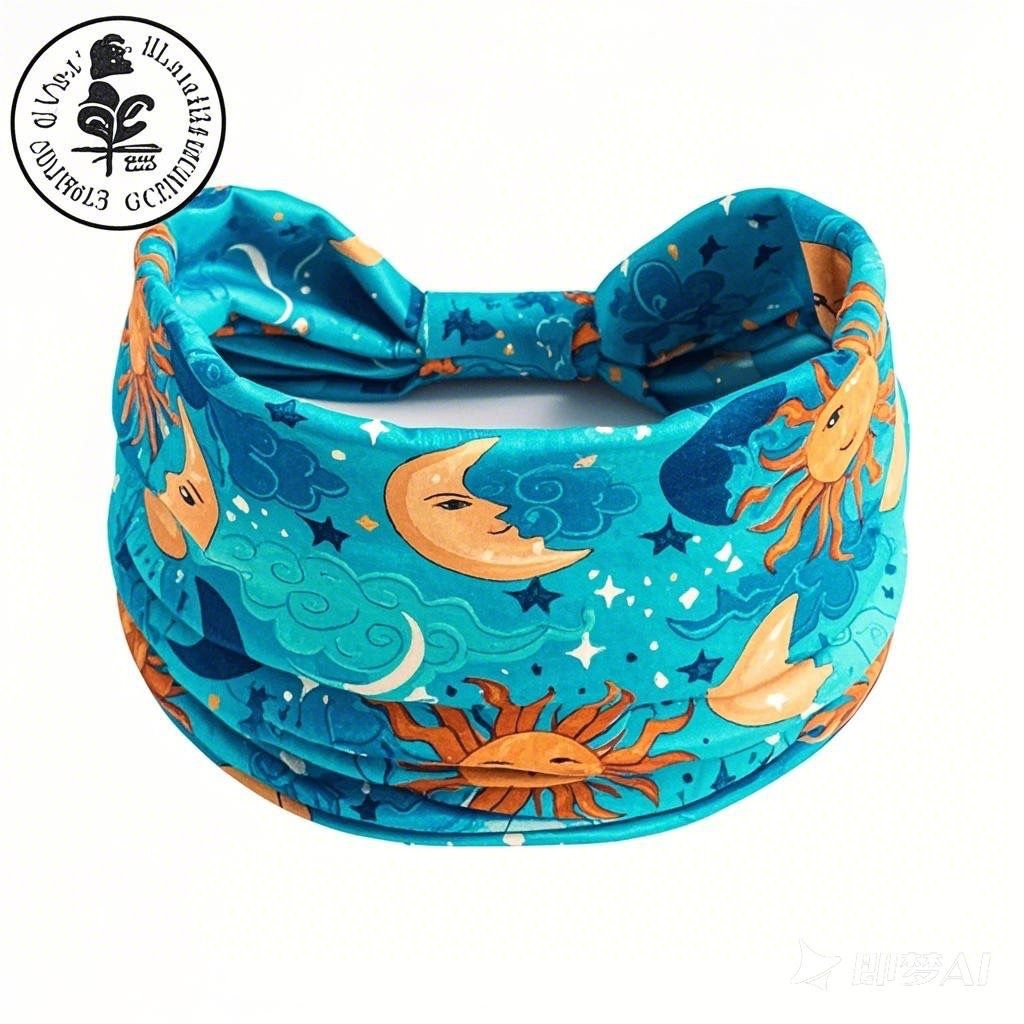 Fashionable hair accessory, wide-brimmed Bohemian yoga fabric headband, sweat-absorbing and sweat-proof, elastic cotton.
