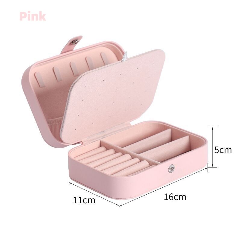 Portable jewelry storage box, including necklaces, rings, earrings, double-layer household jewelry box，Aesthetic Home Decor for Bedroom, Bathroom & Kitchen