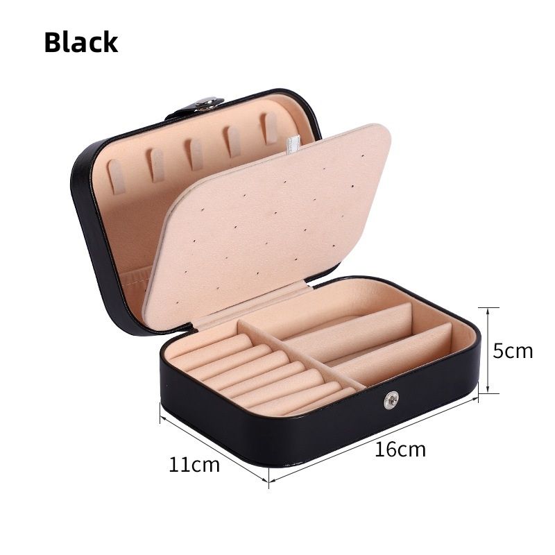 Portable jewelry storage box, including necklaces, rings, earrings, double-layer household jewelry box，Aesthetic Home Decor for Bedroom, Bathroom & Kitchen