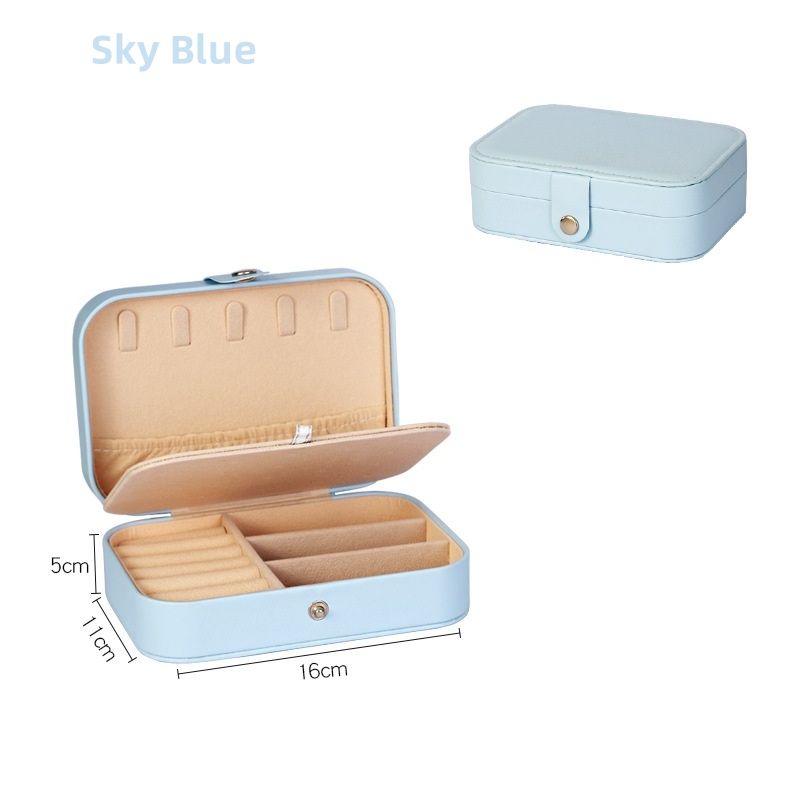 Portable jewelry storage box, including necklaces, rings, earrings, double-layer household jewelry box，Aesthetic Home Decor for Bedroom, Bathroom & Kitchen