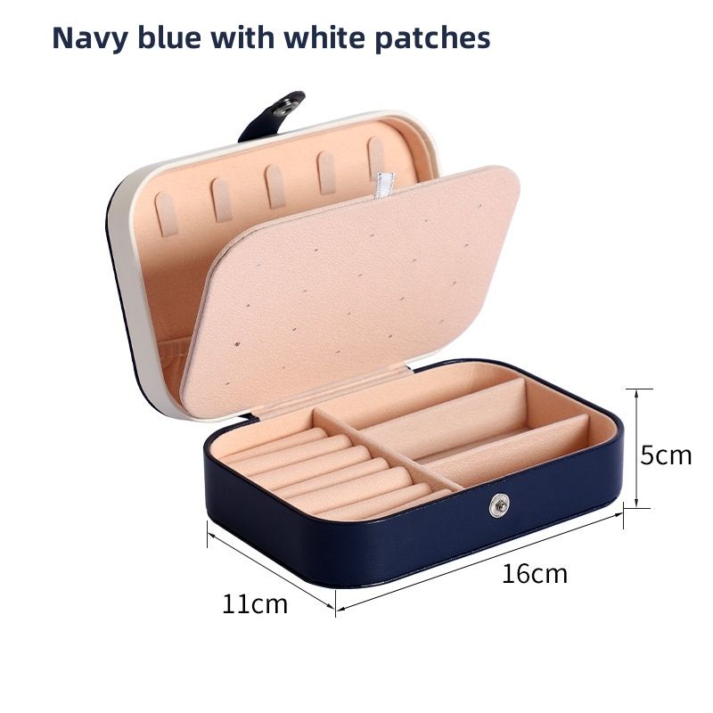 Portable jewelry storage box, including necklaces, rings, earrings, double-layer household jewelry box，Aesthetic Home Decor for Bedroom, Bathroom & Kitchen