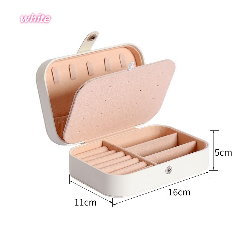 Portable jewelry storage box, including necklaces, rings, earrings, double-layer household jewelry box，Aesthetic Home Decor for Bedroom, Bathroom & Kitchen
