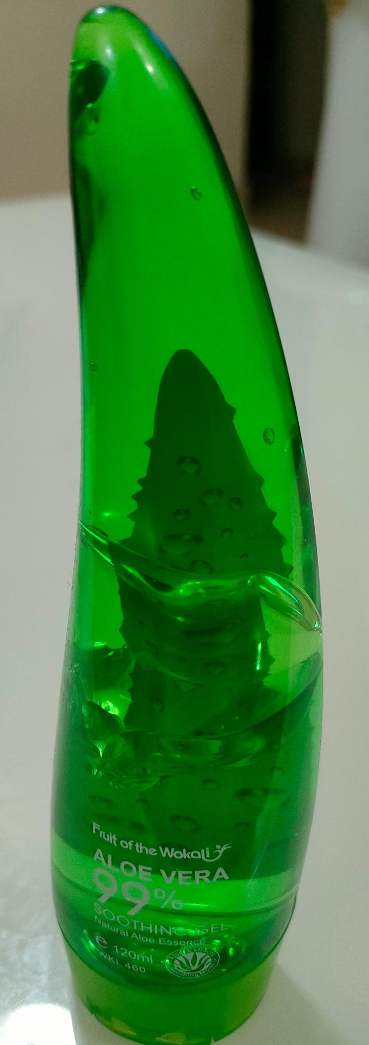Fruit of Wokali Aloe Vera Gel is a skincare product made with aloe vera extract, used to moisturize, soothe, and heal the skin. It is often marketed for treating sunburn, acne, dryness, and irritation
