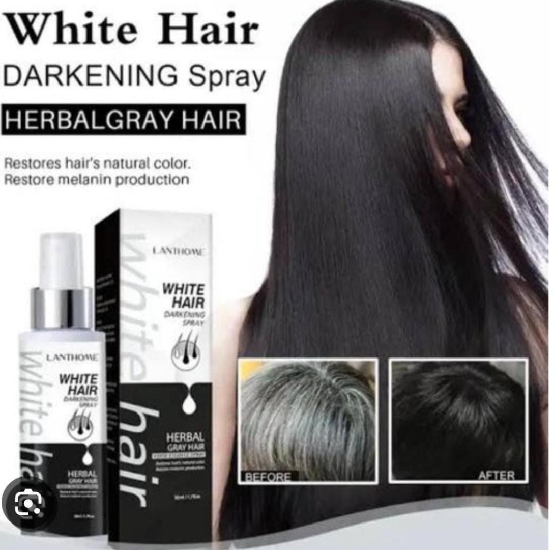 Hair darkening spray