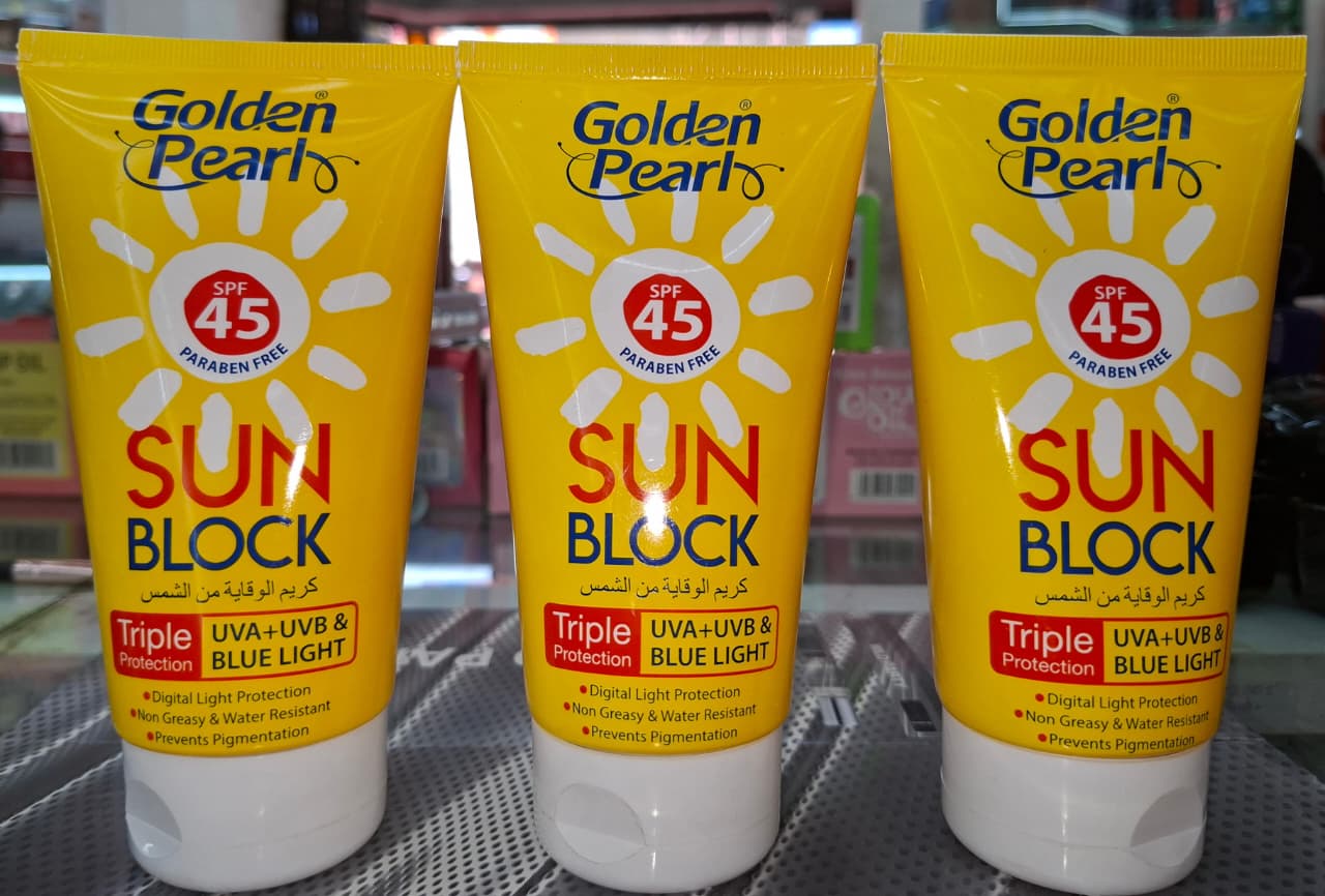 Golden pearl sun block