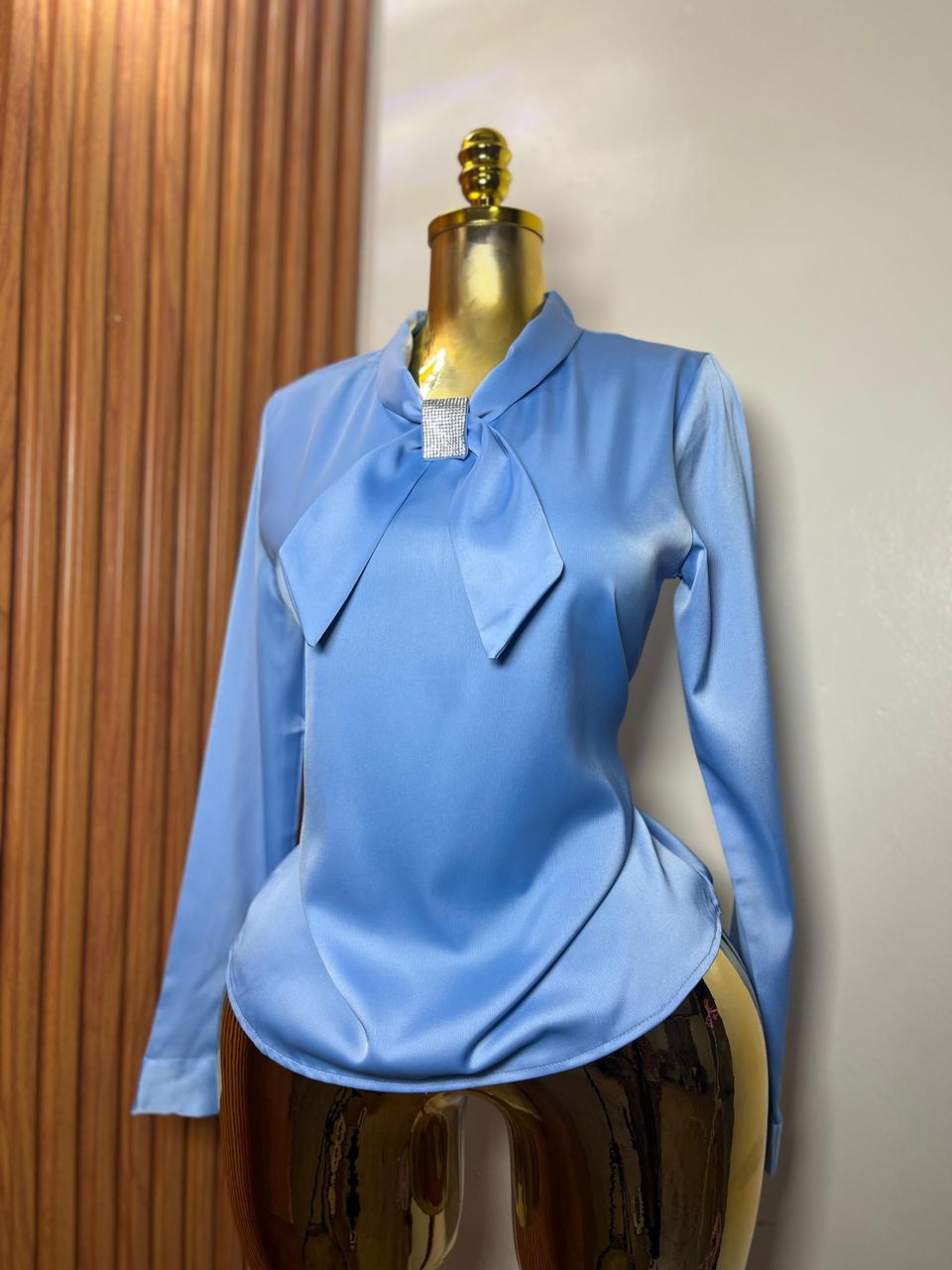 Elegant Fashion Satin Round Neck Long Sleeve Shirts Female Simple Casual/Official Solid Loose Tops Blouses For Women Clothes