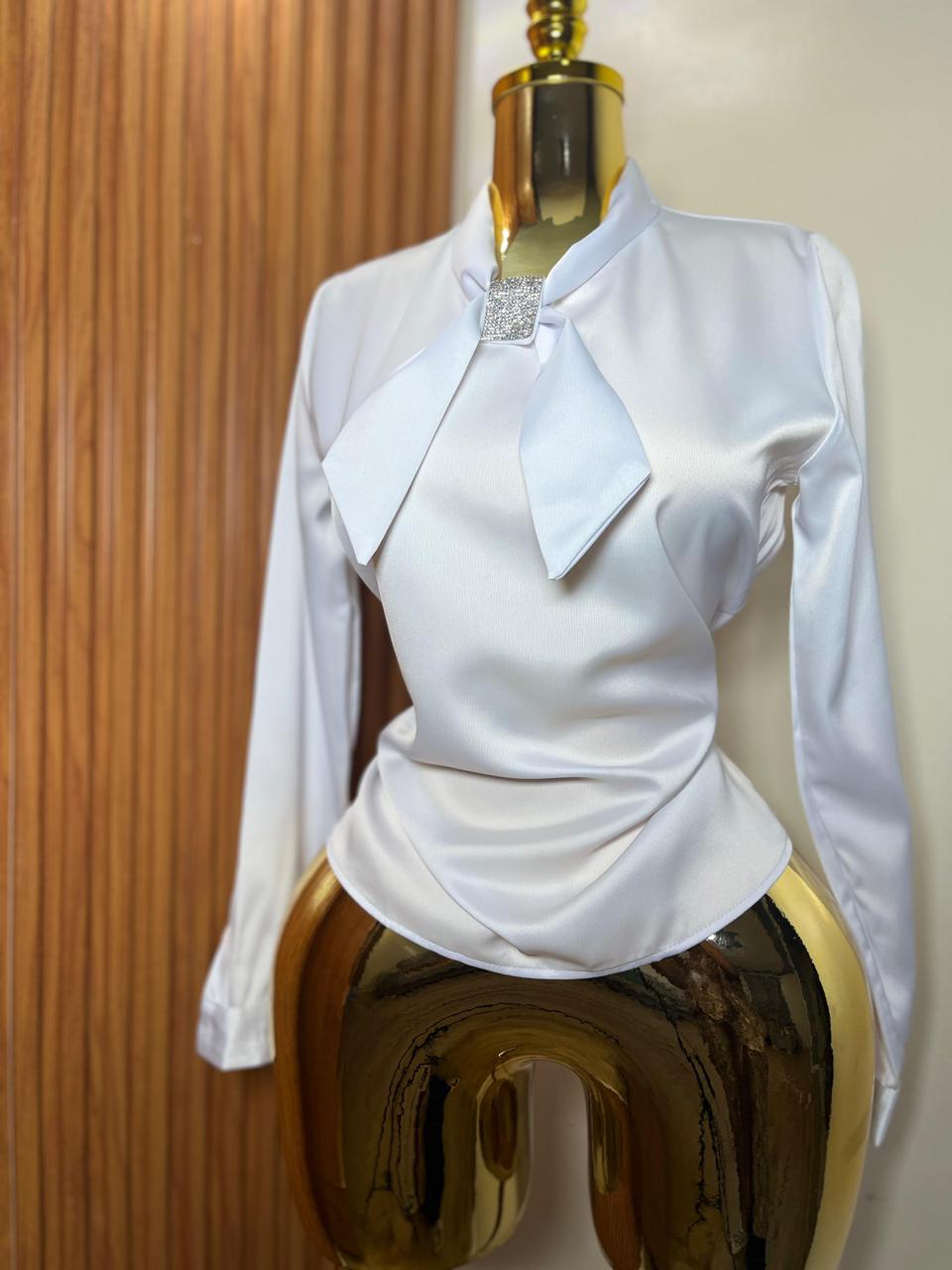 Elegant Fashion Satin Round Neck Long Sleeve Shirts Female Simple Casual/Official Solid Loose Tops Blouses For Women Clothes